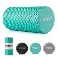 Fizyo Faszienrolle - Pilates Rolle für Faszienmassage, Yoga Rolle für Wirbelsäule, EVA Faszienroller für Fitness, Yoga & Rehabilitation, Grün, 30x15cm