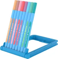 Schneider Kugelschreiber Slider Edge XB Pastell blau Schreibfarbe farbsortiert, 8 St.