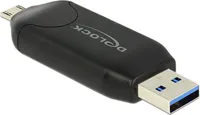 DELOCK Card Reader USB3.0 A +micro B-> SD/SDHC/MMC/micSD OTG