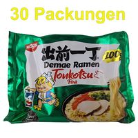Nissin Instant Nudeln Tonkotsu Pork 30er Pack (30 x 100g) Noodles