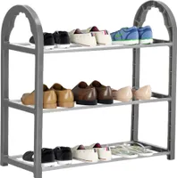 Schuhregal Schuhablage Schuhständer 3 Ebenen Regal Metall 47,5x49x19 cm -