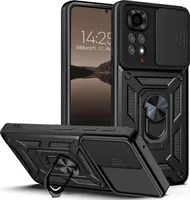 Armor Handyhülle für Xiaomi Redmi Note 11 Kameraschutz Handy Panzer Case Cover Schutzhülle Outdoor Farbe: Schwarz