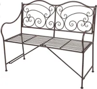 Garden Pleasure Gartenbank Vesuv 950394 braun Metall 111,0 cm