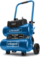 Scheppach Kompressor HC20Si-Twin Ultra-Silent Druckluftkompressor Doppeltank | 750W |10bar | 20L | ölfrei | Ansaugleistung 200 L/min | 54 db