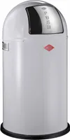 WESCO Abfallsammler 175831-76 PUSHBOY in COOL GREY mit 50 Liter Volumen und Klappdeckel / Abfalleimer / Mülleimer