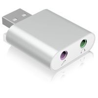 RAIDSONIC ICY BOX USB zu Mikrofon und Kopfhörer Adapter