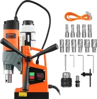 VEVOR profesionální jádrová vrtačka magnetická vrtačka magnetická síla 12500 N, 850 otáček za minutu 1450 W magnetická vrtačka max. průměr vrtání 40 mm, magnetický jádrový vrtací systém pro stavbu lodí, mostů atd. Průměr vrtání, magnetický jádrový vrtací systém pro stavbu lodí, mostů atd. Oranžový