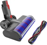 Ersatzbürste Bürste für Dyson V7 V8 V10 V11 V15 Staubsauger, Zubehör für Bodenbürste mit Frontlichtern mit 1 Ersatzrolle für Hartböden und Teppich