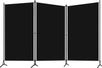 vidaXL 3-tlg. Raumteiler Schwarz 260x180 cm