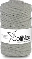 ColiNea, Baumwollkordel mit Baumwollkern, geflochten, 5mm, 100m, grau