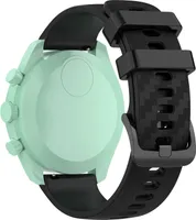 INF Uhrenarmband 20 mm Omega/Huawei/Samsung Galaxy Watch Silikon Schwarz