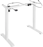 Elektricky výškovo nastaviteľný rám stola 85-129x65x71-121cm - biely