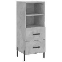 vidaXL Kredens betonowy szary 34,5x34x90 cm materiał drewnopochodny