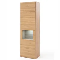 Vitrine FERROL-05 in Grandson Oak Nb., inklusive Beleuchtung - B/H/T: 63/208/39cm
