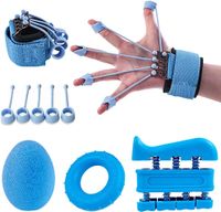 Handtrainer Fingertrainer 4er Set, Finger Trainingsgerät, Trainingsring, Stressabbau-Griffkugel & Fingerdehner für Fitness Krafttraining Therapie,