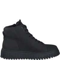 Tamaris Damen High-Top Sneaker Stiefelette Leder Schnürung Profilsohle 1-25206-43, Größe:37 EU, Farbe:Schwarz
