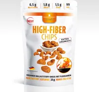 Golden Peanut Gourmet - High-Fiber Chips Mango-Chili Style 25 g Beutel, sättigender Ballaststoff Snack, Omega-3, vegan und glutenfrei.