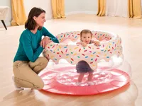 Kolorowy kojec dmuchany dla dzieci 127 x 61 cm Intex 48476 różowy
