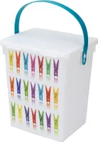 5L Wäscheklammerbox Waschpulver Wäscheklammer Waschmittelbox Box Dose Deckel