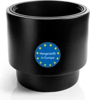 BigDean Blumentopf Design mit Einsatz rund ø 47 cm Schwarz – wetterfester Übertopf aus bruchsicherem Kunststoff – Pflanzkübel  Europe