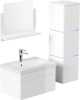 HOME DELUXE - Badmöbel-Set - WANGEROOGE weiß - Large - inkl. Waschbecken und komplettem Zubehör - Breite Waschbecken: ca. 60 cm I Badezimmermöbel Waschtisch Badmöbelset