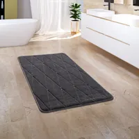 Badezimmerteppich Badematte Badteppich Badvorleger Flauschig Memory Foam 3D Grösse 65x120 cm