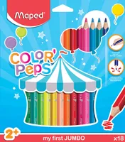 - Pastelky trojhranné JUMBO Color´ Peps 18 ks