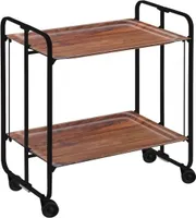 DON HIERRO - Servierwagen, klappbar, 2 Böden, Schwarzem Rahmen. BAUHAUS