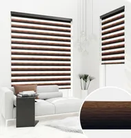 PREMIUM DVOJITÁ STIERKA BH3104 BROWN OMBRE s hliníkovou kazetou (120x150 cm, farba kazety: biela)