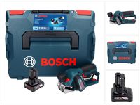 Bosch GHO 12V-20 Professional Akku Hobel 12 V Brushless + 1x Akku 6,0 Ah + L-Boxx - ohne Ladegerät