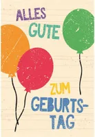 Geburtstag Karte mit Umschlag folienfrei unverpackt Greenline - Bunte