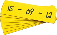 Magnet-Lagerschild zur Beschriftung mit Permanent-Markern, Gelb, Größe 20 x 100 mm