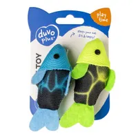 DUVO+ Hračka pro kočky s catnipem ryba 2ks 10x5x3cm modrá/zelená, 65348496