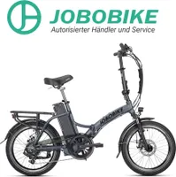 JOBOBIKE E-Bike Sam 20 Zoll City-Pedelec E-bike für Herren und Damen, 7 Gang Shimano SLTX507R Schaltwerk, Kettenschaltung, Heckmotor, 468 Wh Batterie