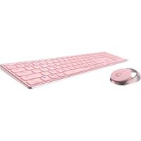 Rapoo 9850M Pink QWERTZ Kabelloses Multi-Mode-Deskset