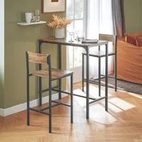 SoBuy OGT03-XL Sada barových stolov 3 kusy jedálenský stôl Bistro stôl Balkónový nábytok Bistro nábytok