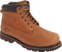 Grafters Herren Leder-Boots / Schnürstiefel DF553 (42 EU) (Hellbraun)
