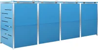 vidaXL Box na odpadky pre 4 tony 276,5x77,5x112,5 cm nerezová oceľ