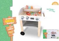 Kindergrill aus Holz mit Zubehör