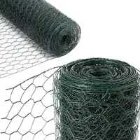 Drátěný plot 10m/25m Velikost ok: 27 mm Zelené šestihranné pletivo Drátěný plot - 100 cm x 10m
