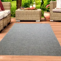 In- & Outdoor Teppich Sisal Optik grau Größe - 67 x 180 cm
