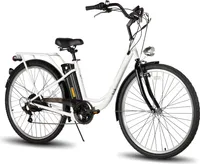 Hiland 28 Zoll 7 Gang Elektrofahrräd für Frauen Männer, 250W Motor Pendler Elektrofahrrad, E-Cityräder mit 36V 10.4Ah Akku, Schwarz