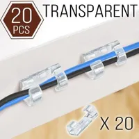 Kabelklemmen (20 Stück) Kabelhalter Kabelclips Kabelmanagement - CORDCLIP