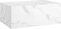 SalesFever Couchtisch 90 x 60 cm | rechteckig | MDF foliert in Marmoroptik | B 90 x T 60 x H 35 cm | weiß