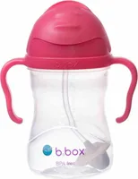 Wasserflasche mit Strohhalm 240 ml Himbeere / B.box
