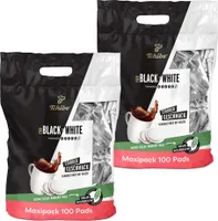 Tchibo Kaffeepads Vorratspack Maxipack, BLACK&WHITE, 200 Stück – 2x 100 Pads (Kaffee, kräftig mit starkem Geschmack), nachhaltig, geeignet für Senseo Maschinen