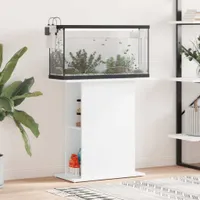 vidaXL Akvarijní stojan bílý lesklý 75x36x72,5 cm materiál na bázi dřeva