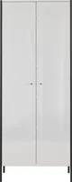 Garderobenschrank mit zwei Türen, in Weiß, 80 x 200 x 41 cm (BxHxT)