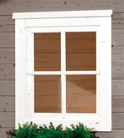 Gartenhausfenster für Wandstärke 21 - 28 mm weiß 69x79cm