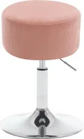 WOLTU 1 x Barhocker rund, höhenverstellbar drehbar, gepolstert, rosa